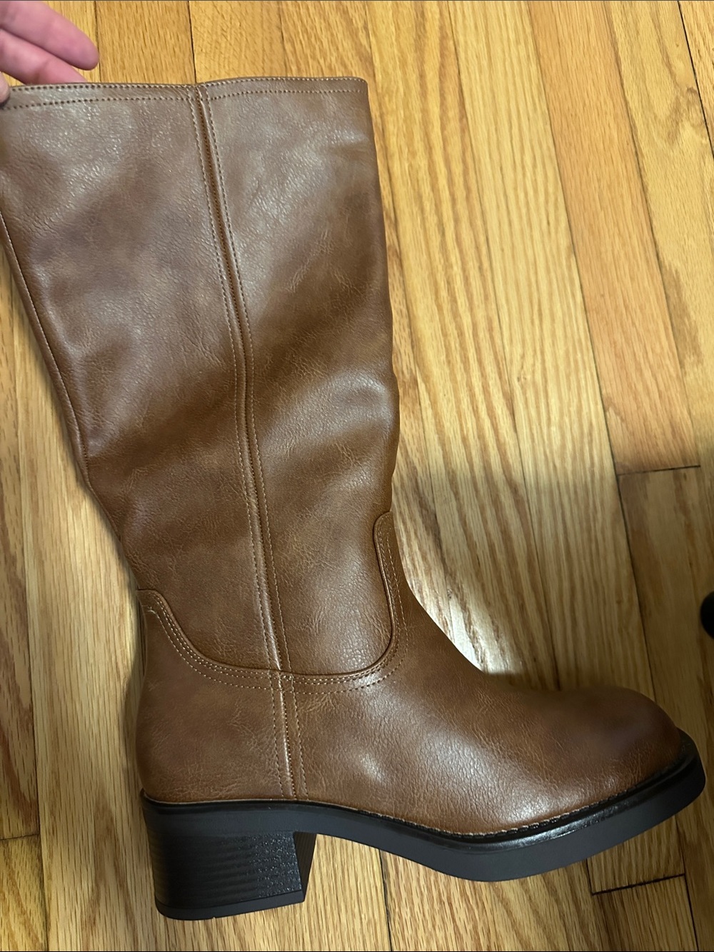 Women’s Over-the-Knee Brown Riding Boot - Picture 2 of 3